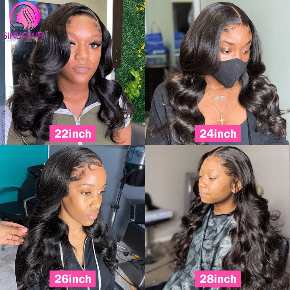 Sinuowei UV ampahany Wig vatana onja volo olombelona Wig ho an'ny vehivavy breziliana Glueless 10-28 mirefy Wavy upgrade Wig voajanahary mainty Wig