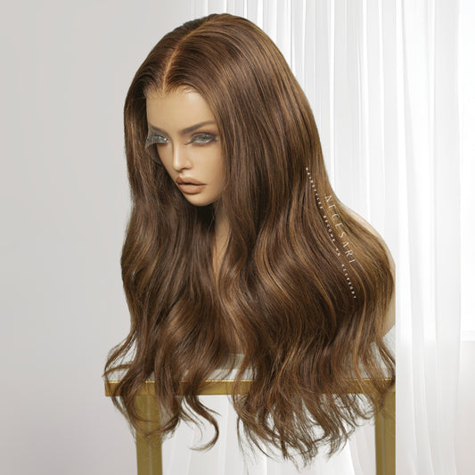 Eléa - Perruque Balayage noisette vanillé
