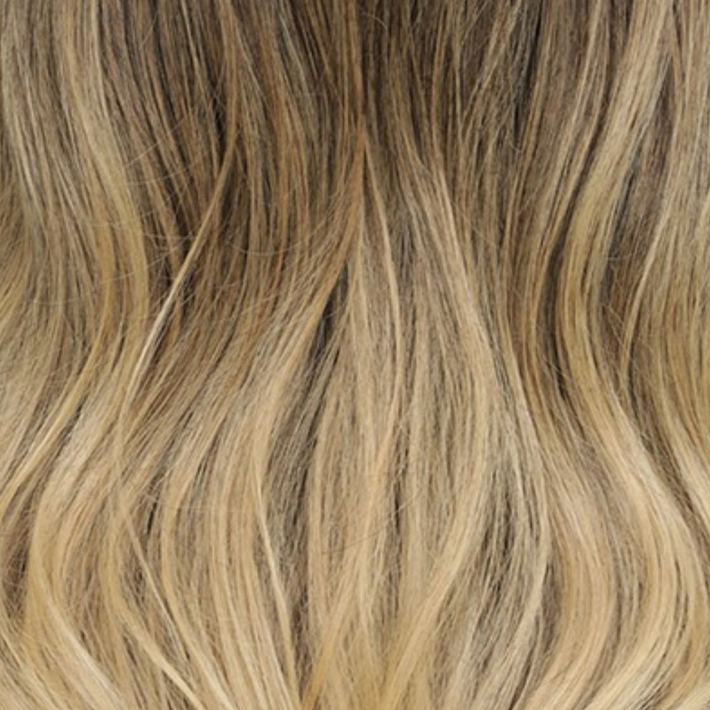 Lyséa - Dark Brown and Warm Golden Blonde Tie and Dye Wig