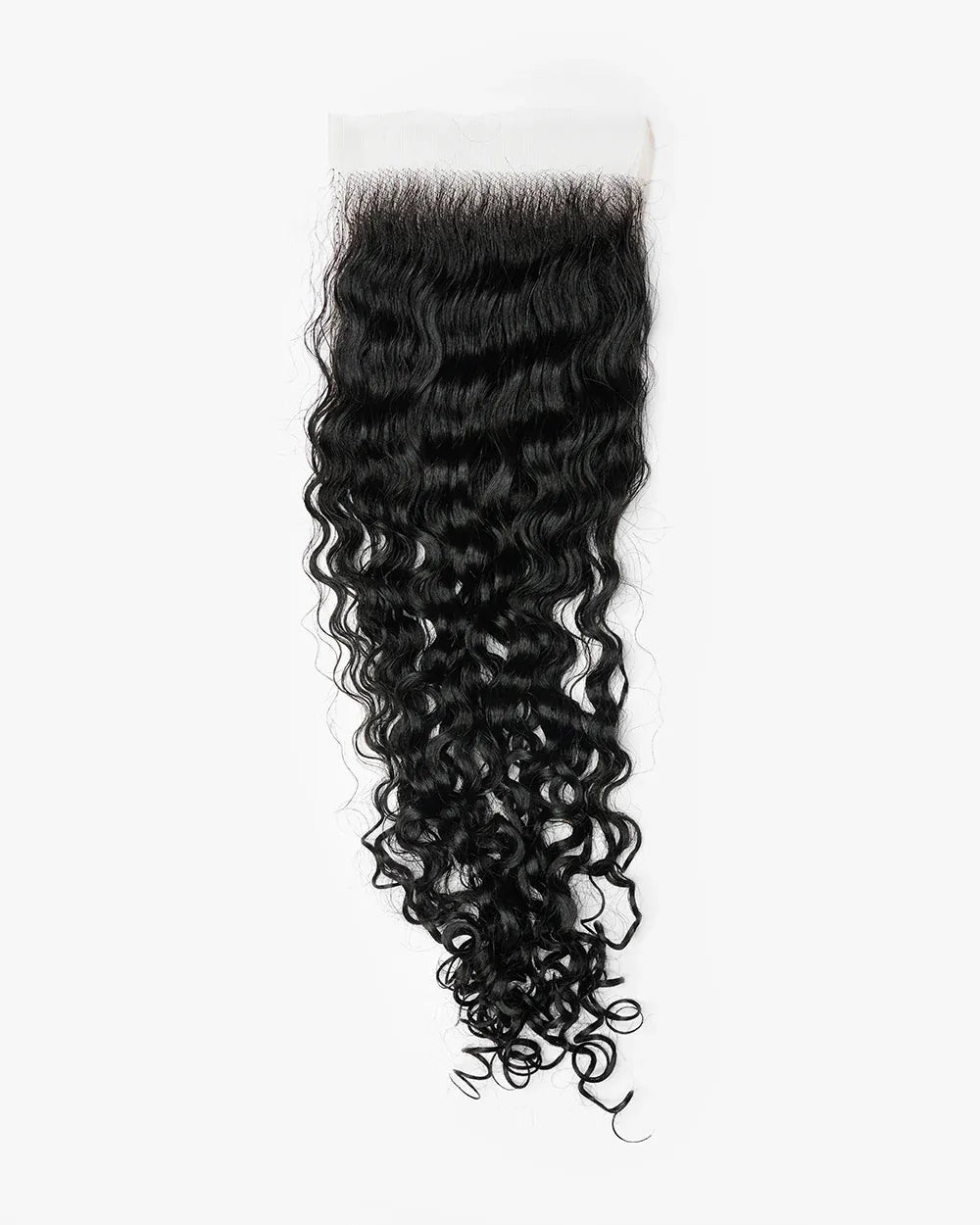 Cabello rizado crudo de alta definición con encaje