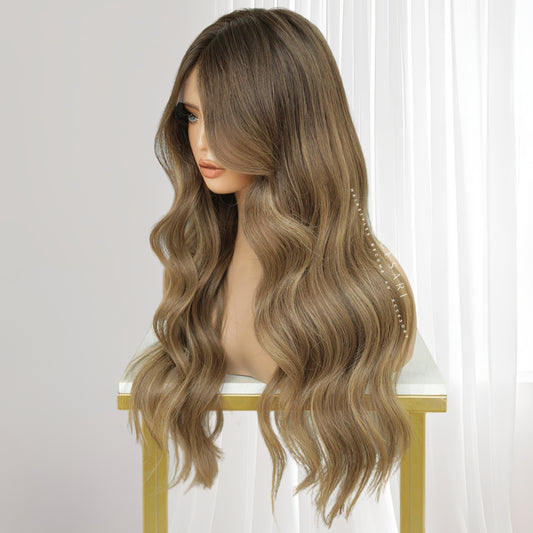 Léana - Perruque Balayage Cendré Vanillé