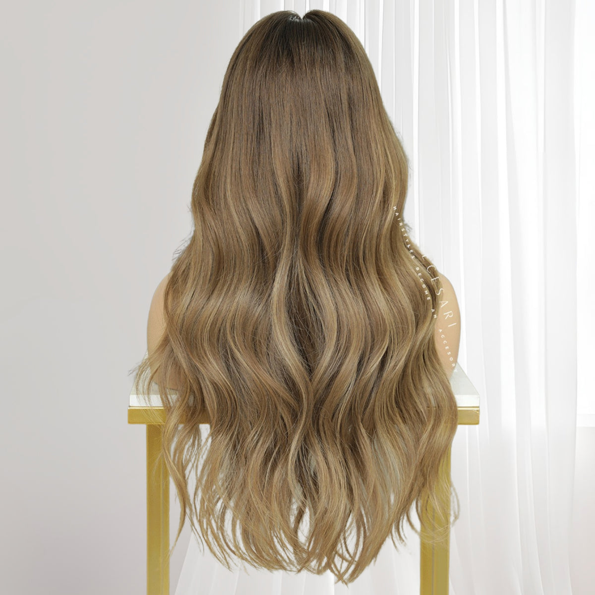 Léana - Peluca Balayage Ceniza Vainilla 