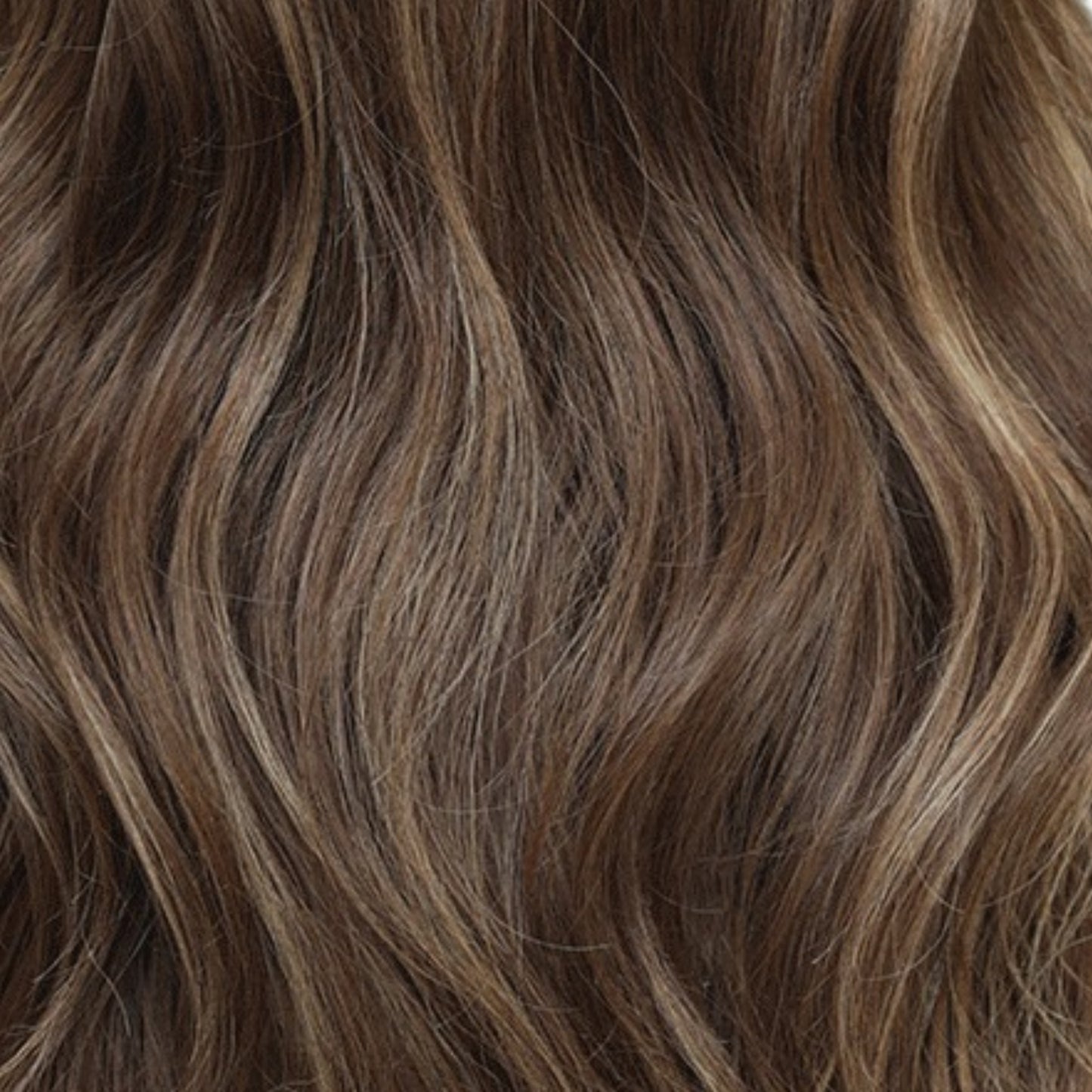 Amaya - Chocolate Brown Wig with Caramel Highlights 