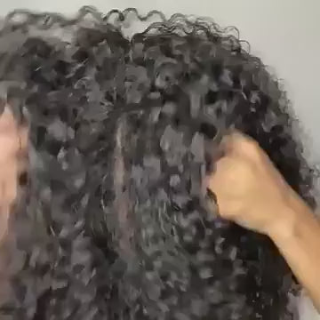 Kinky Curly Human Hair Wig Glueless UV Part Wig Volon'olombelona olioly tsy misy lakaoly tsy misy miala amin'ny volon'olombelona Wig ho an'ny vehivavy