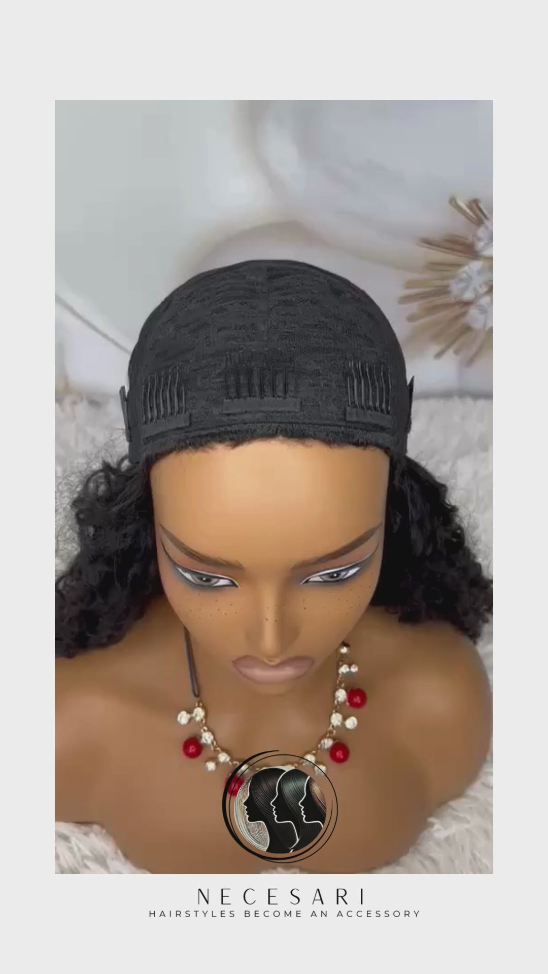 Peluca italiana rizada de cabello virgen