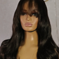 Perruque à  Frange – Virgin Hair – 200 % densité - Cheveux Noirs