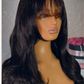 Perruque à  Frange – Virgin Hair – 200 % densité - Cheveux Noirs
