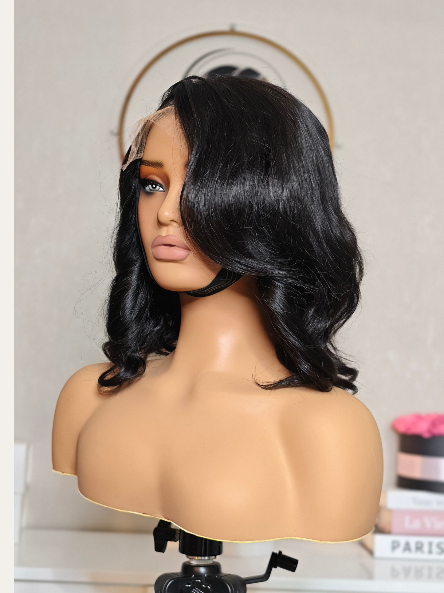 Perruque Bob Loose wave – Virgin Hair – 250 % densité - Cheveux Noirs